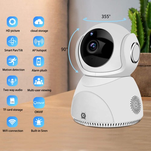 1080p 360 ptz wifi camera - 1080p, 360°