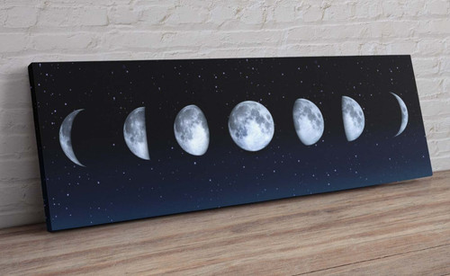 Mondphasen leinwand wandbild - leinwand,